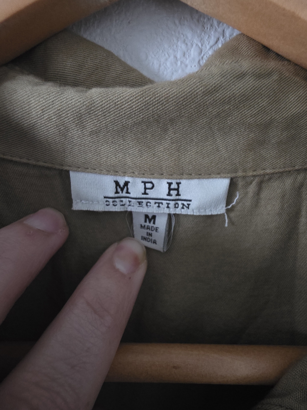 Women's Midi Dress in Olive Green - 100% Cotton - Picture 4 of 6